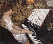 Edouard Vuillard Piano lady Spain oil painting artist